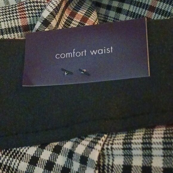 Ava & Viv Pants High Rise Straight Leg Ankle Stretch Plaid Womens Plus Size 24 - Picture 6 of 7